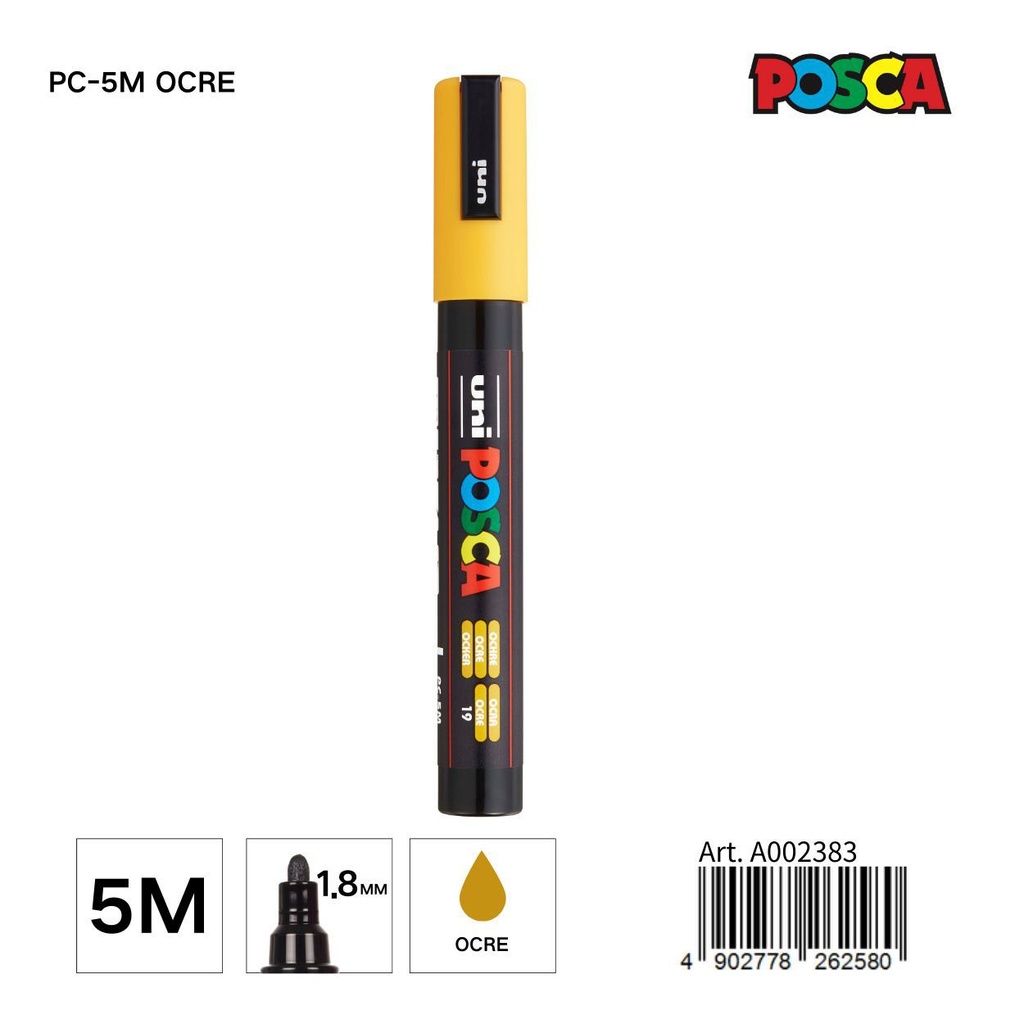 Marcador POSCA 1.8mm PC-5M ocre - Material de marca