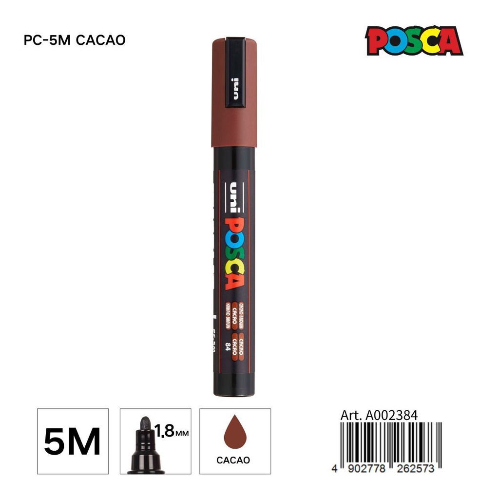 Marcador POSCA 1.8mm PC-5M cacao - Material de marca