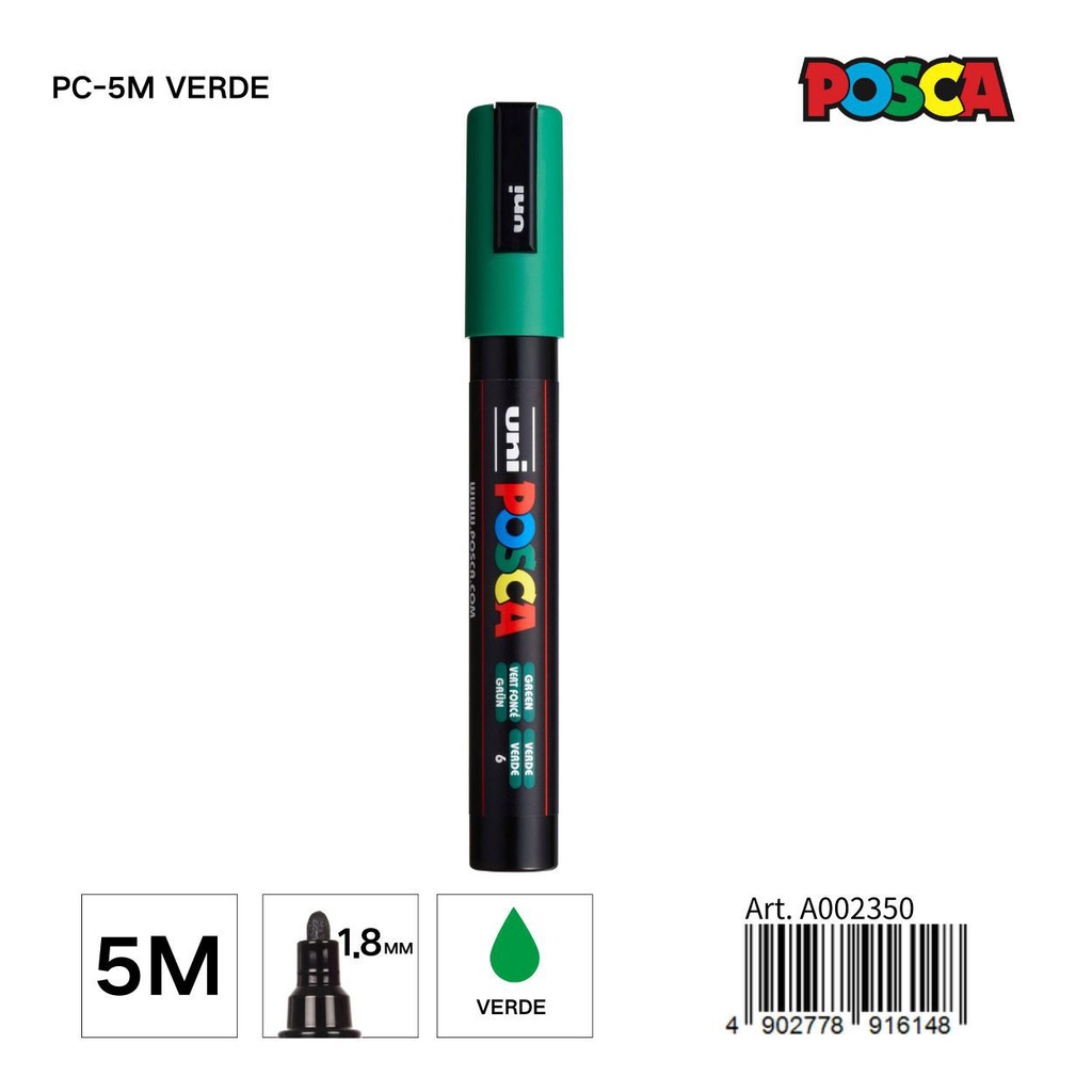 Marcador POSCA verde 1.8MM - Artículos de papelería y manualidades