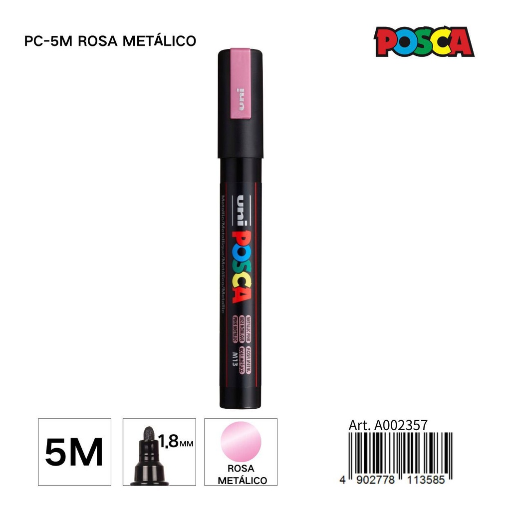 Marcador POSCA 1.8MM PC-5M Rosa Metálico - Material de papelería y marcadores