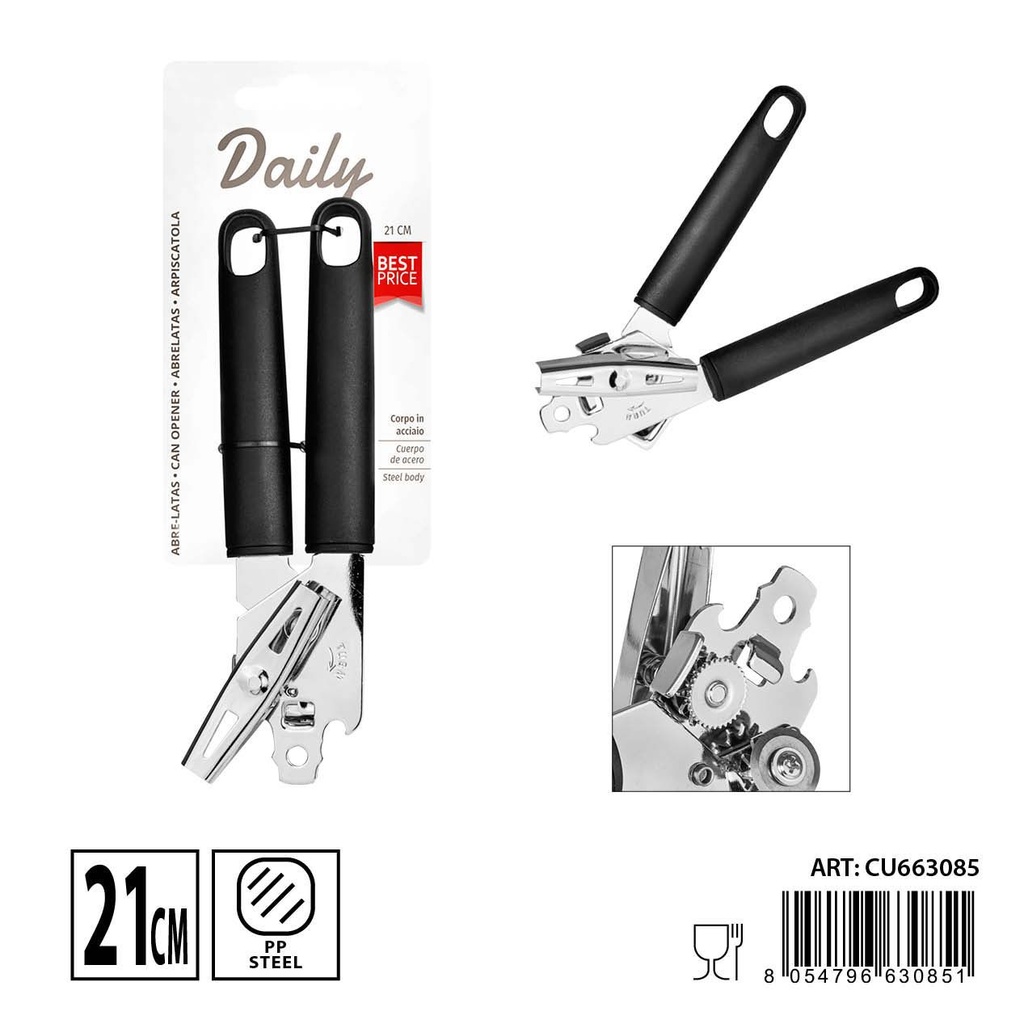 Abrelatas de acero inoxidable 21x6cm - Utensilios de cocina