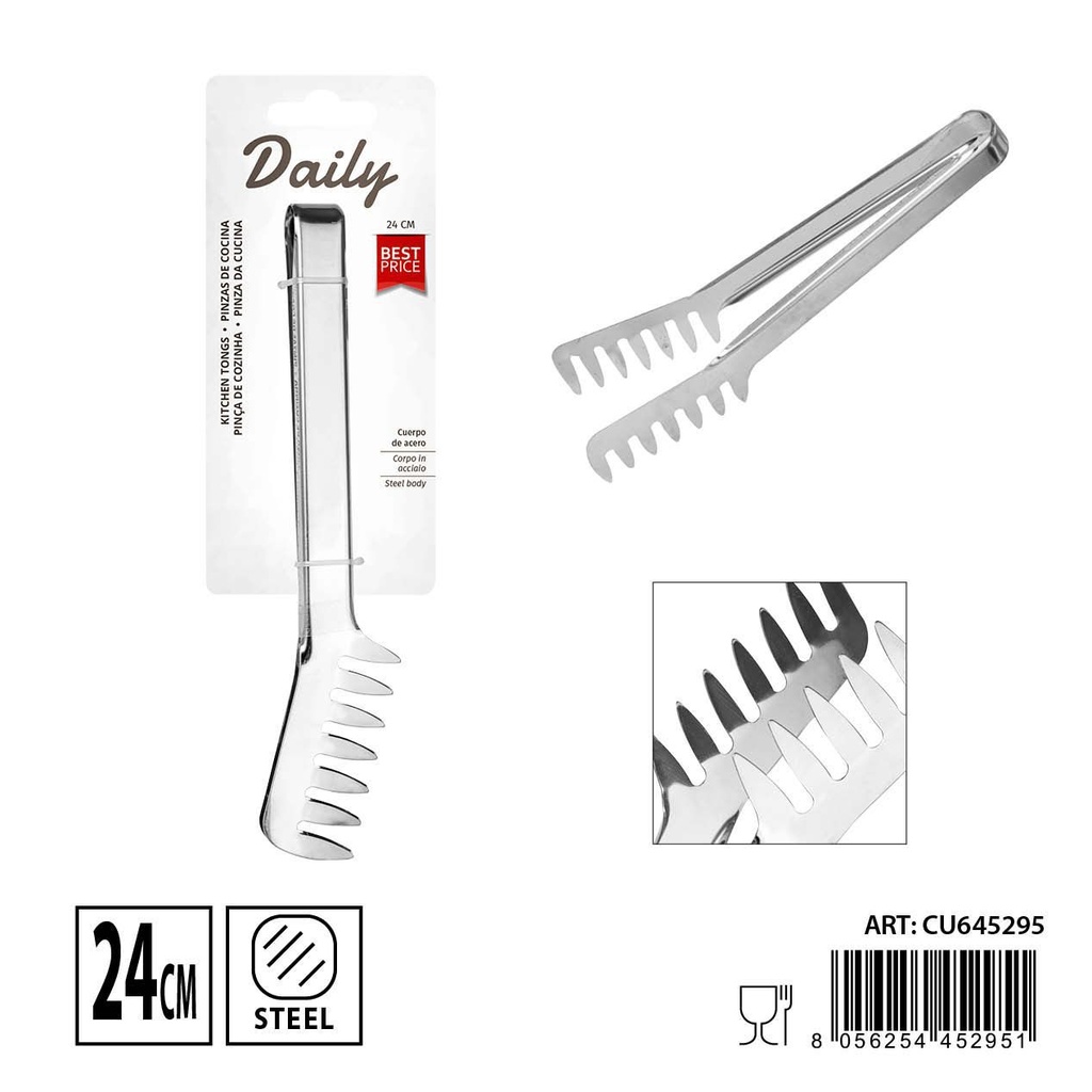 Pinza de cocina multfunción de acero inoxidable 24x3.6cm - Utensilios de cocina
