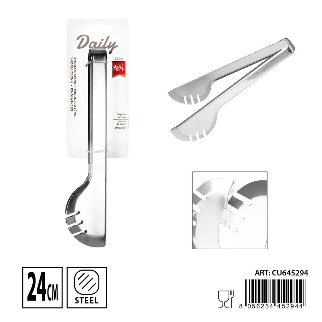 Pinza de cocina multfunción de acero inoxidable 24x4.8cm - Utensilios de cocina