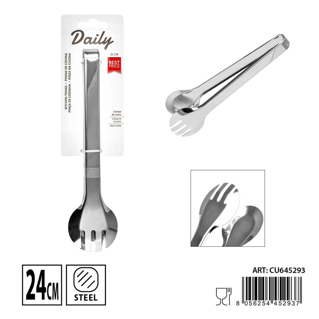 Pinza de cocina multfunción de acero inoxidable 24x5.9cm - Utensilios de cocina