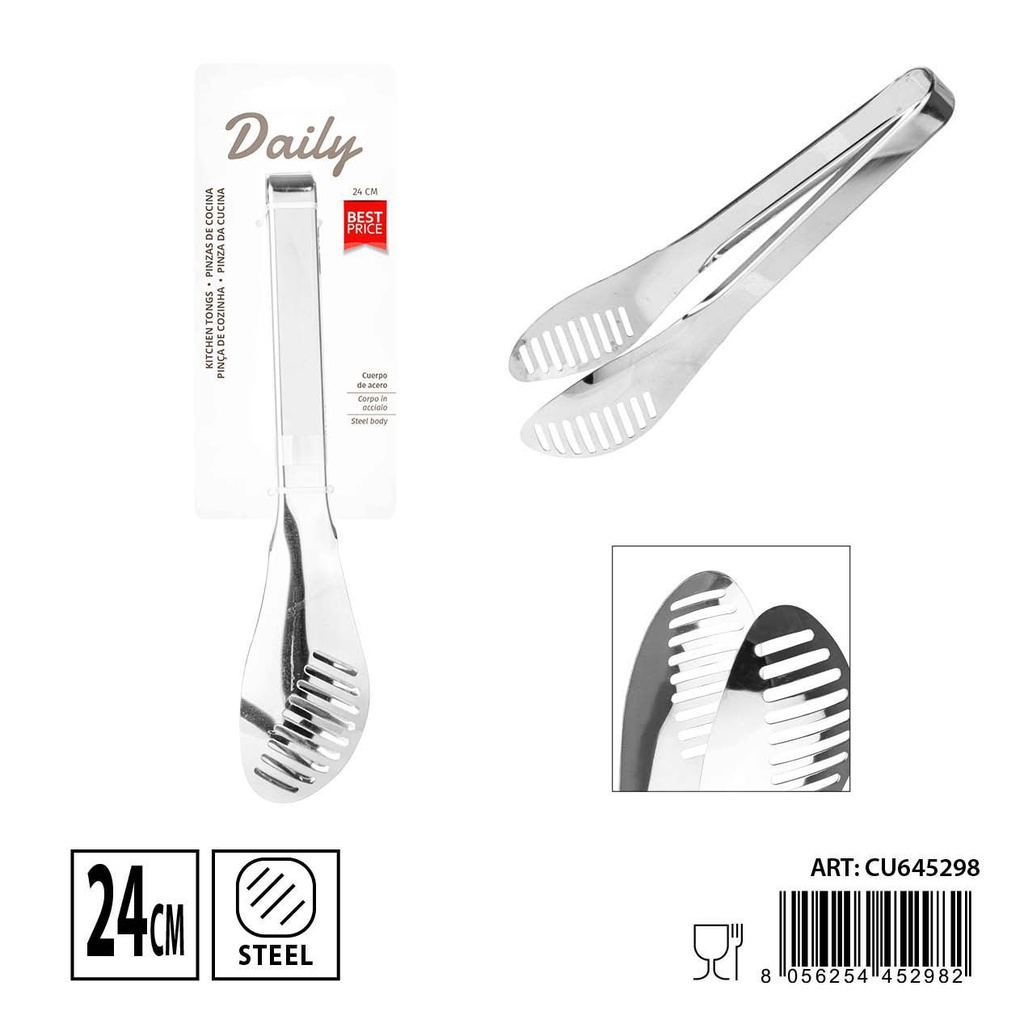 Pinza de cocina multfunción de acero inoxidable 24x4.8cm - Utensilios de cocina
