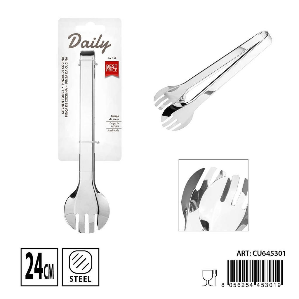 Pinza de cocina multfunción de acero inoxidable 24x5.9cm - Utensilios de cocina
