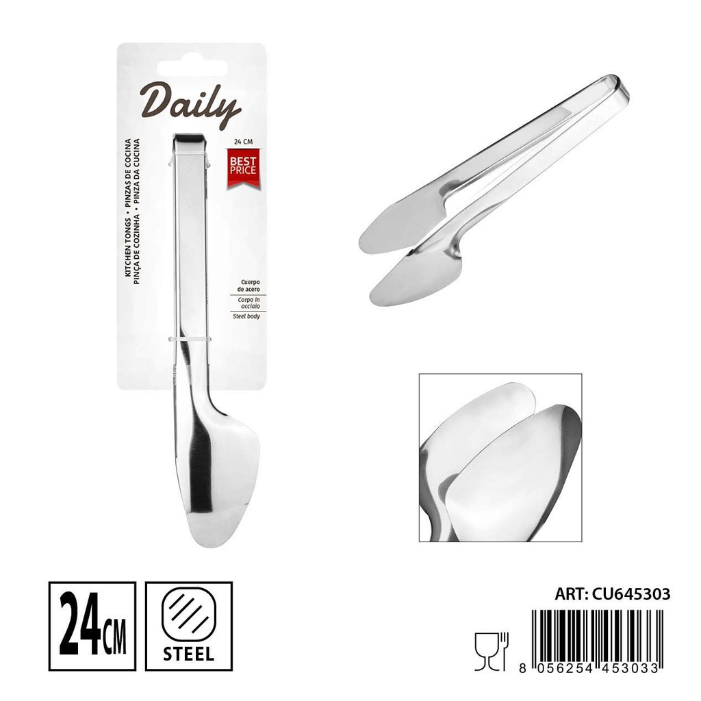 Pinza de cocina multfunción de acero inoxidable 24x5cm - Utensilios de cocina