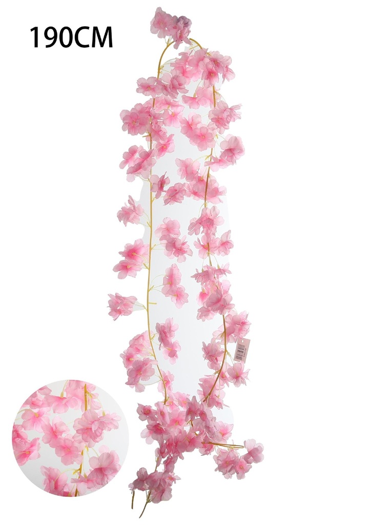 Ramo decorativo de flores de cerezo 190 cm - Guirnalda decorativa