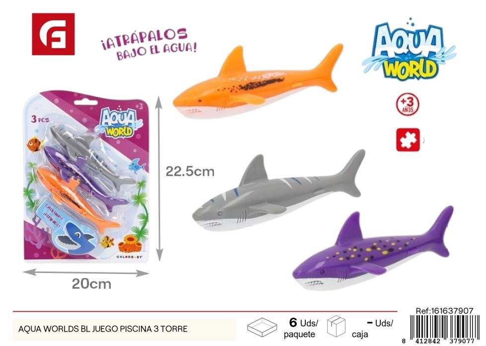  Juego de piscina Aqua World de 3 torres - Diversión acuática