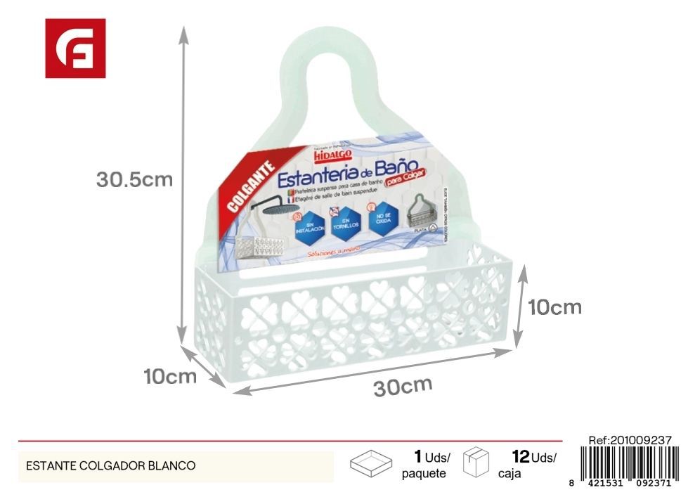 Estante colgador blanco - Accesorios de baño y estanterías