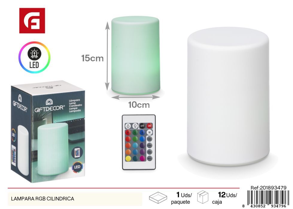 Lámpara cilíndrica RGB - Iluminación y decoración