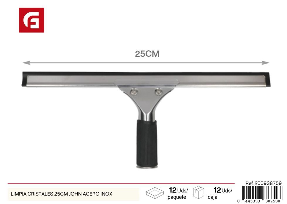 Limpia cristales 25 cm de acero inoxidable - Limpieza y mantenimiento