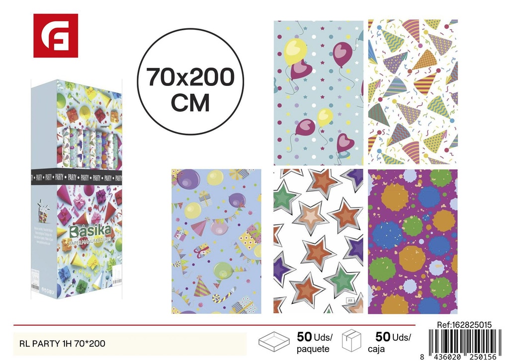 Papel regalo 70x200 cm rollo - Papelería y envoltura de regalos