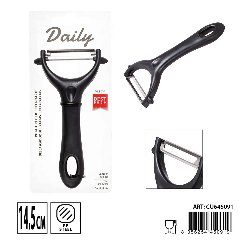 Pelador de 14.5x7.5x2.2 cm - Utensilio de cocina de acero inoxidable