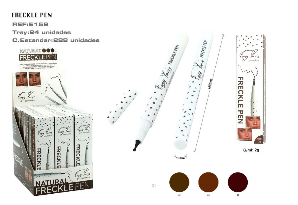 Rotulador para pecas 3 colores 24/C - Innovador en maquillaje