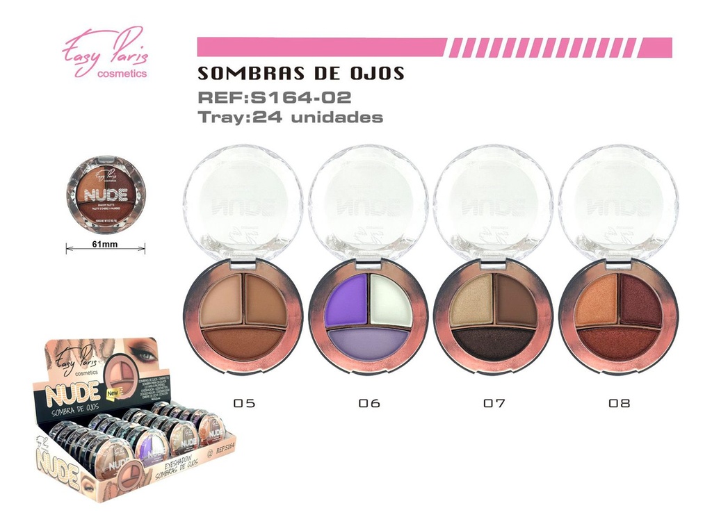 Sombra de ojos 3 colores 24/U - Ideal para ocasiones