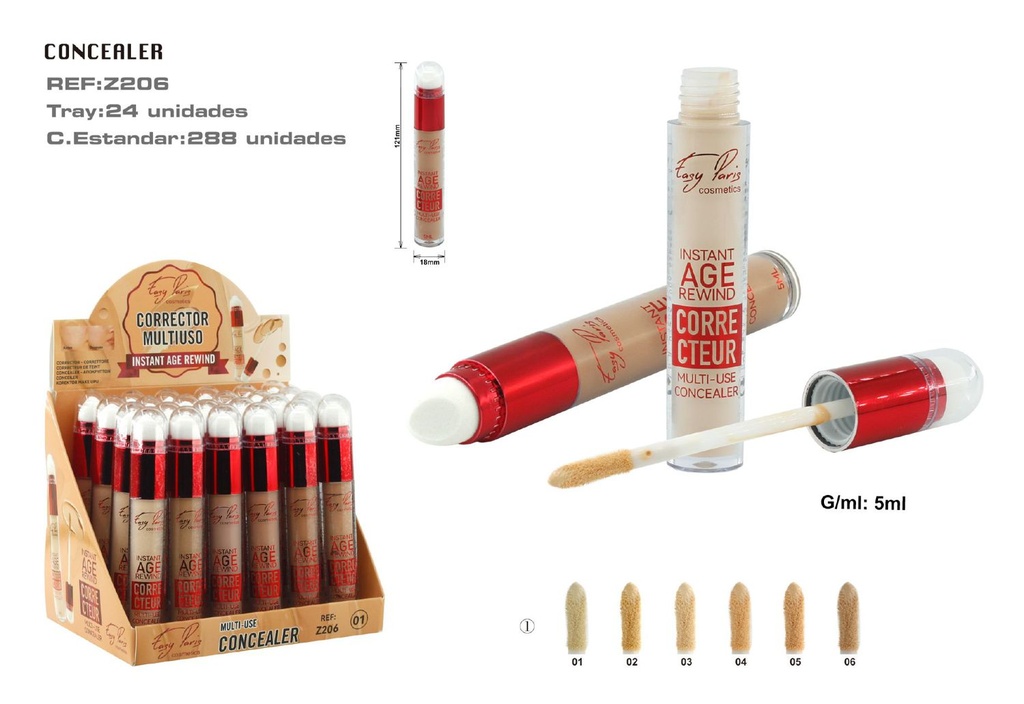 Corrector multiusos 288/U - Versatilidad en maquillaje