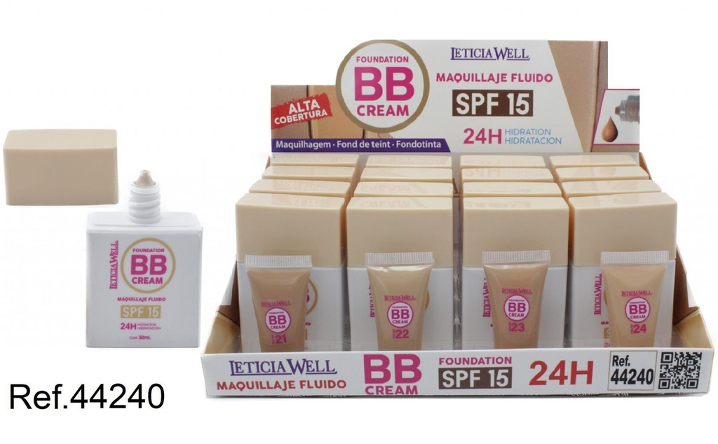 Bb cream fluido SPF15 24H 16/U 44240 - Larga duración