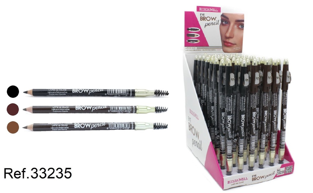 Lápiz de cejas eye brow pen 3 colores 48/U 33235 - Preciso y fácil