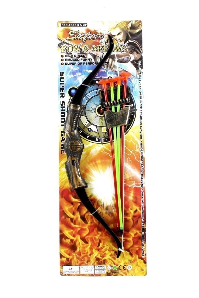 Blister arco y flecha 64x20 - Juguete de carnaval