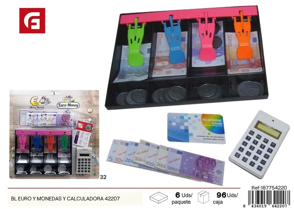 Juguete BL euro y monedas con calculadora - Juegos de mesa