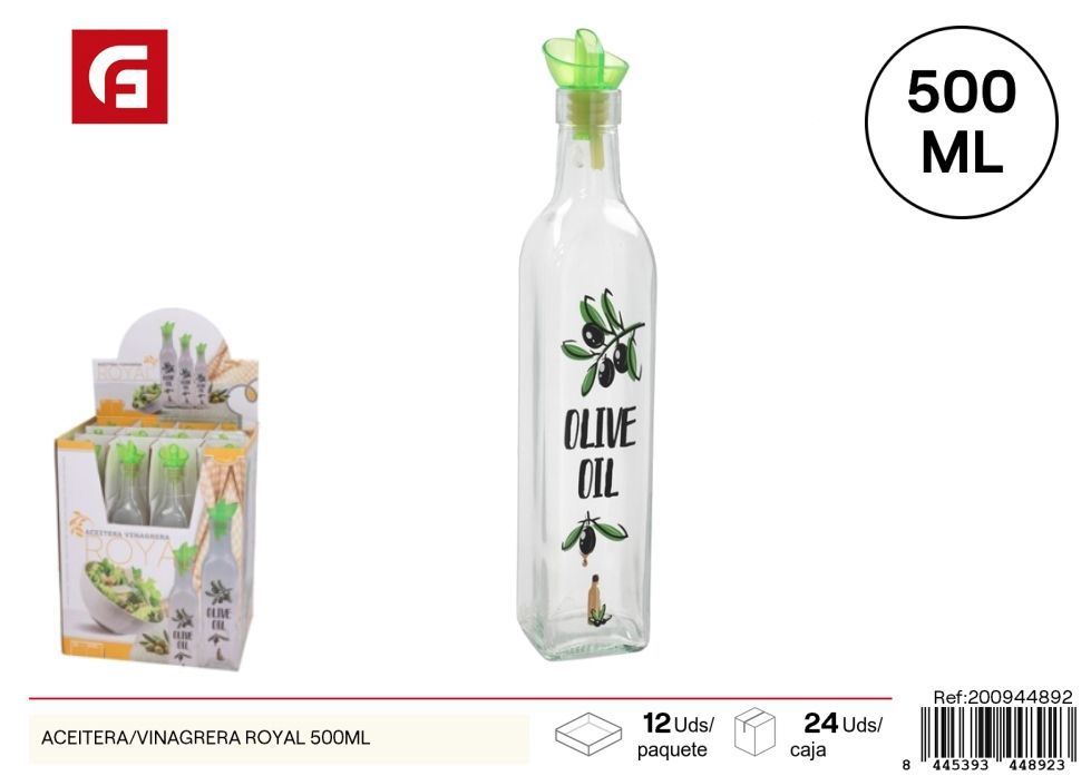 Aceitera/vinagrera Royal 500 ml - Cristalería y utensilios de cocina