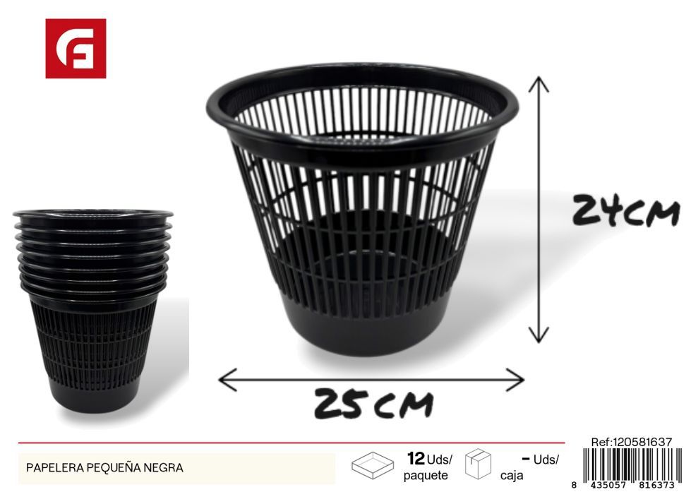 Papera pequeña negra - Accesorios de hogar y reciclaje