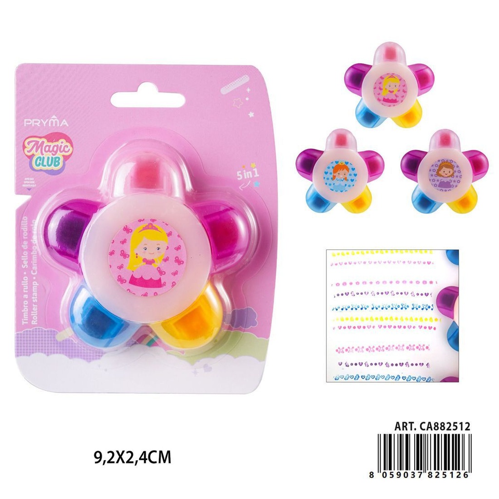  Sello de rodillo 5 en 1 9.2x2.4 cm - Accesorios de arte y manualidades
