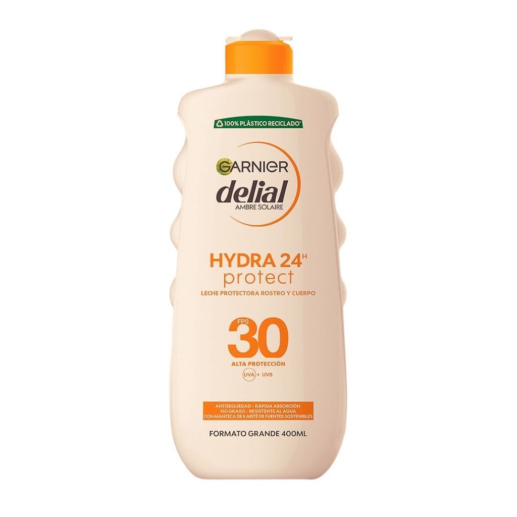Lec olfativa de Garnier Delial Leche Solar SPF30 400ml - Protección solar y cuidado de la piel