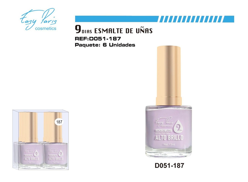 Laca de uñas 9 días 6/U - Esmaltes de larga duración