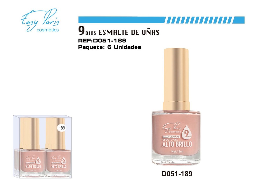 Laca de uñas 9 días 6/U - Esmaltes de larga duración
