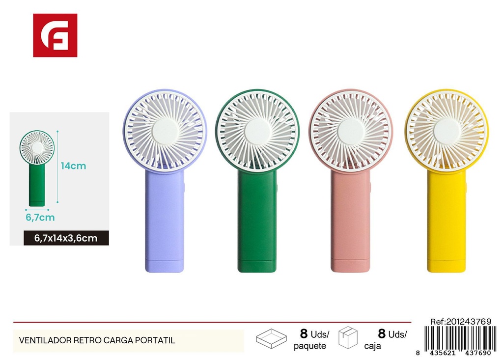 Ventilador de mano recargable - Ventiladores portátiles para verano