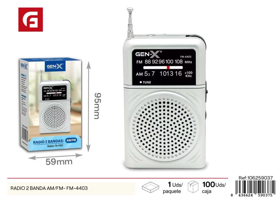 Radio 2 banda AM/FM FM-4403 - Electrónica