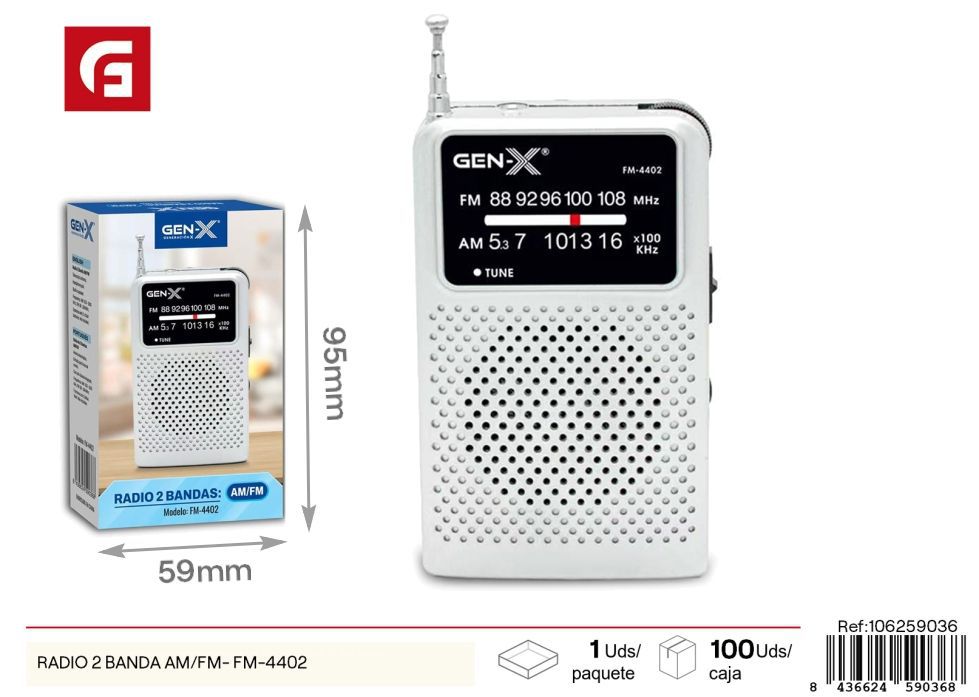 Radio 2 banda AM/FM FM-4402 - Electrónica