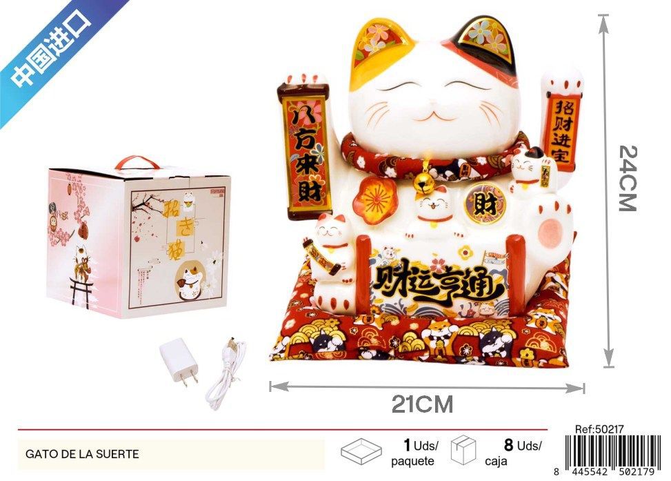 Gato de la suerte tamaño 9 pulgadas - Elemento decorativo pequeño pero adorable