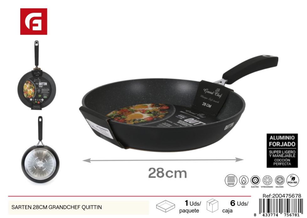 Sartén 28cm Grandchef Quittin - Diseño especializado para chefs