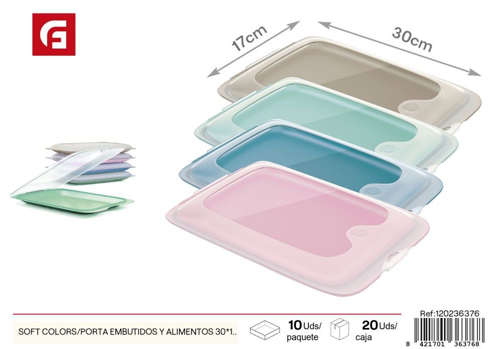 Contenedor para embutidos y alimentos de 30x17x1.5 cm - Utensilios de cocina para almacenamiento