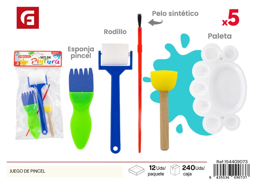 Juego de pinceles - Artículos de pintura y manualidades