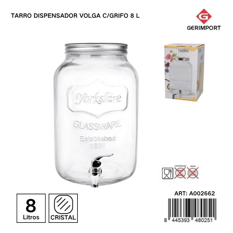 Tarro dispensador Volga con grifo 8L - Accesorios de cocina y jarras