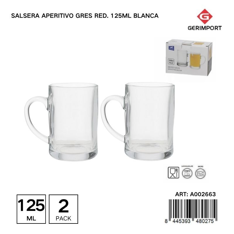 Set de 2 tanques de cerveza de vidrio 398 ml - Cristalería y utensilios de mesa
