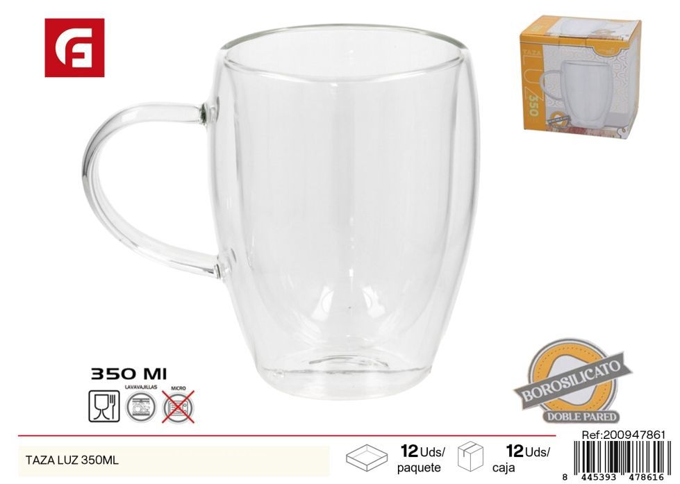 Taza luz 350 ml - Vajilla de vidrio y cerámica