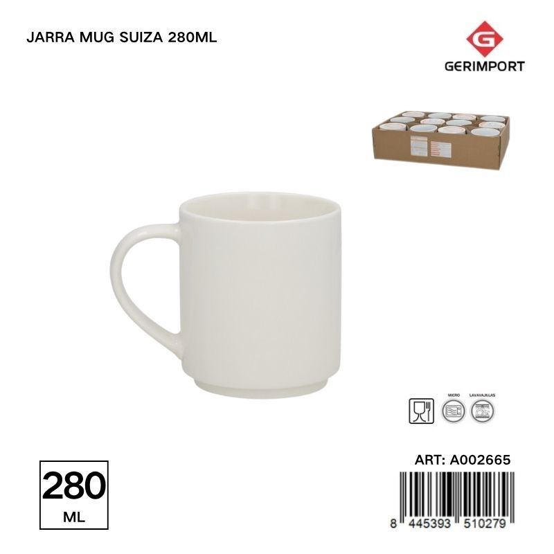 Jarra mug Suiza 280ML - Elegante y funcional para el hogar