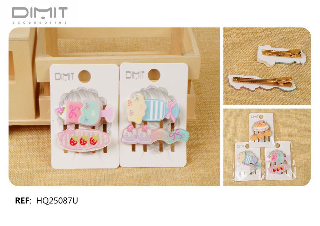 Pack de 2 pinzas de pelo - Pack de 12 unidades