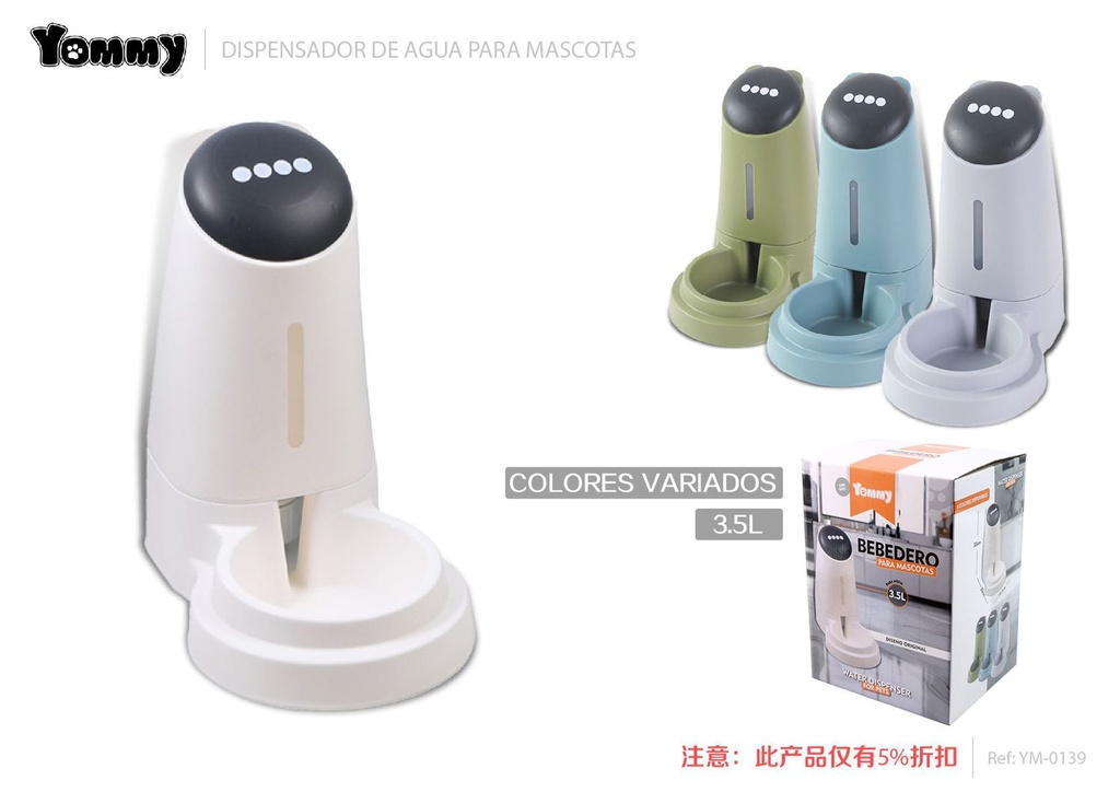 Dispensador de agua de máquina 3.5L - Accesorios para mascotas