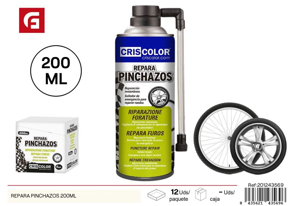 Repara pinchazos 200 ml - Herramientas para automóviles