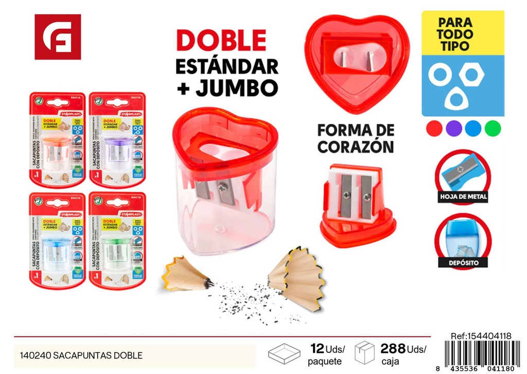 Sacapuntas doble 140240 - Material escolar