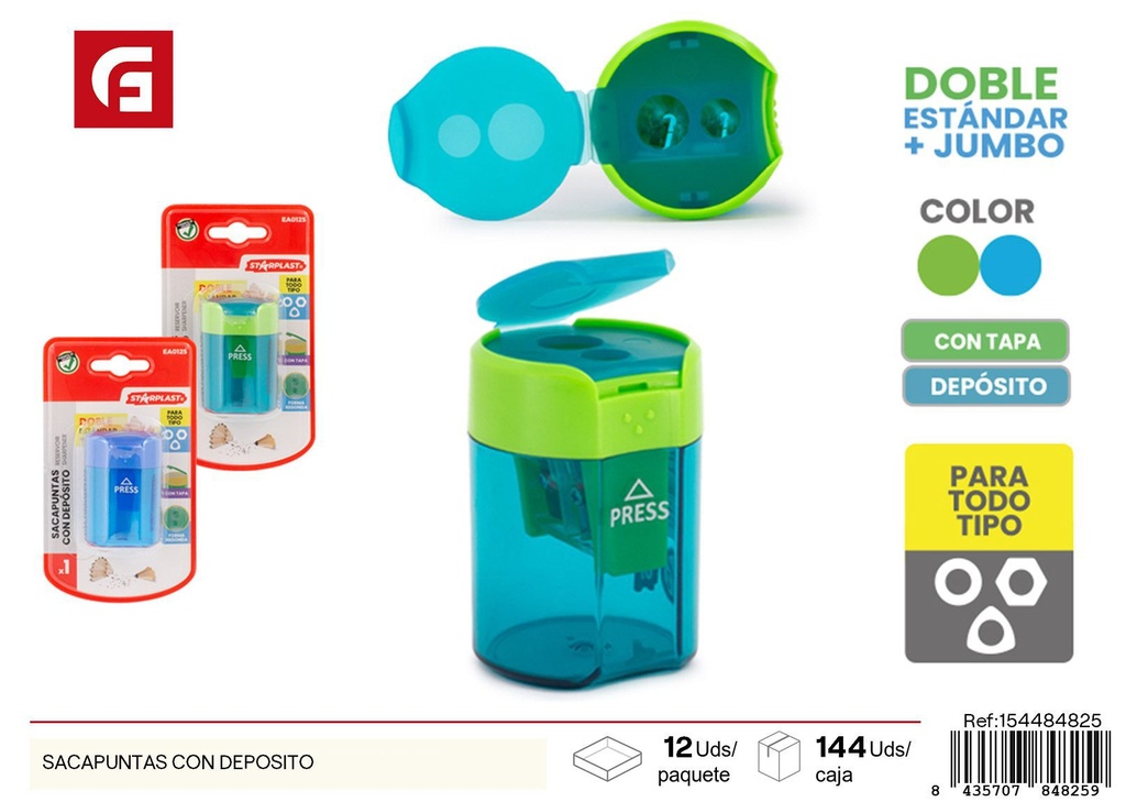 Sacapuntas con depósito - Material escolar y útiles