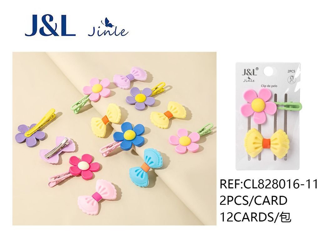 Pack de 2 pinzas surtidas 12/u CL828016-11 - Accesorios para el cabello y pinzas