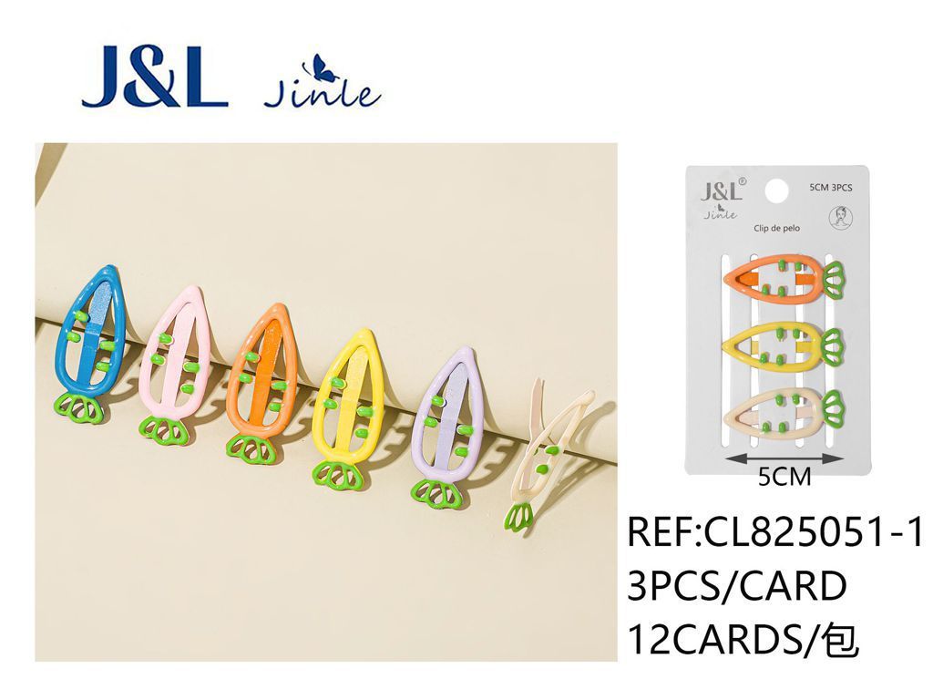 Pack de 3 ranas 5 cm surtidas 12/u CL825051-1 - Accesorios para el cabello y pinzas