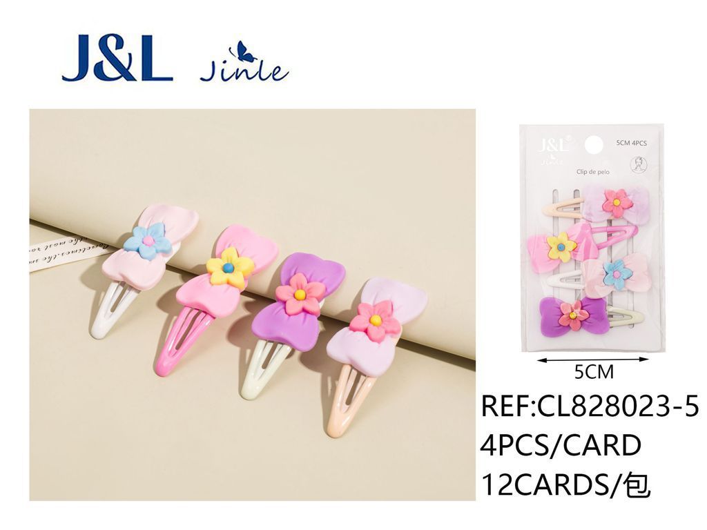Pack de 4 ranas 5 cm surtidas 12/u CL828023-5 - Accesorios para el cabello y pinzas